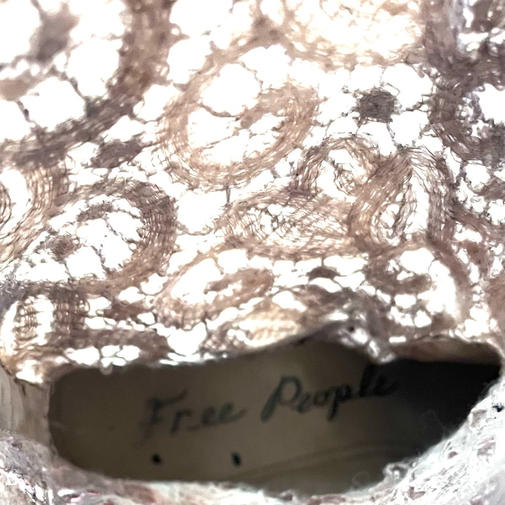 Free People Beau Crochet Lace Distressed Boots - Picture 12 of 15